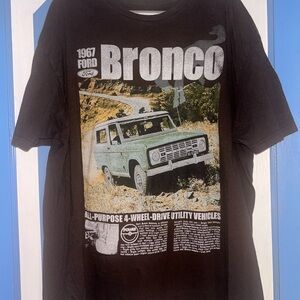Ford Bronco Graphic Tee - Black with Green Print- Unisex